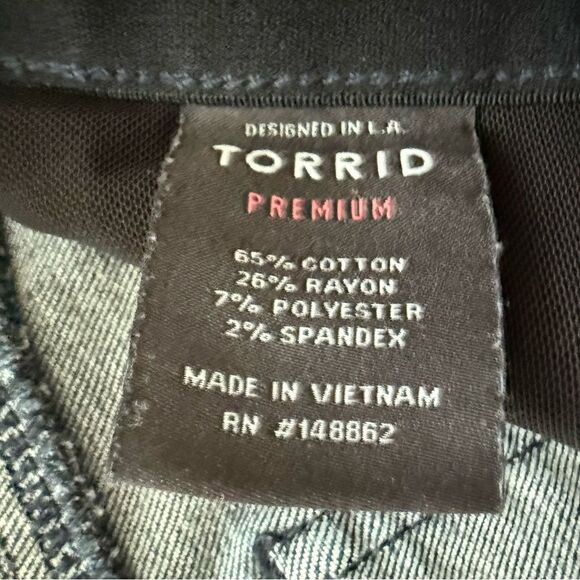 Torrid Premium Dark Blue Denim Bombshell Skinny Shorts Women’s Plus Size - Picture 7 of 9